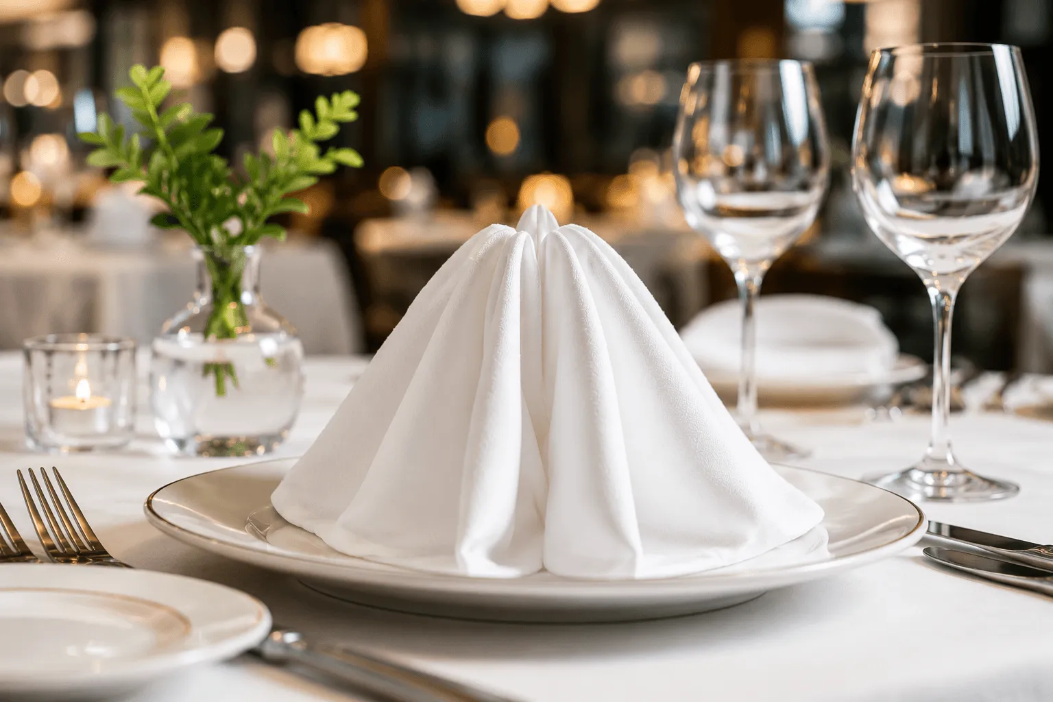 Clean restaurant table linen laundry service in Bali